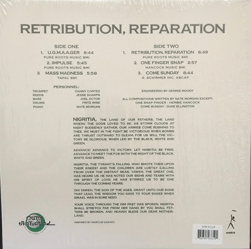 Nate Morgan-Retribution, Reparation - The Vinyl Press