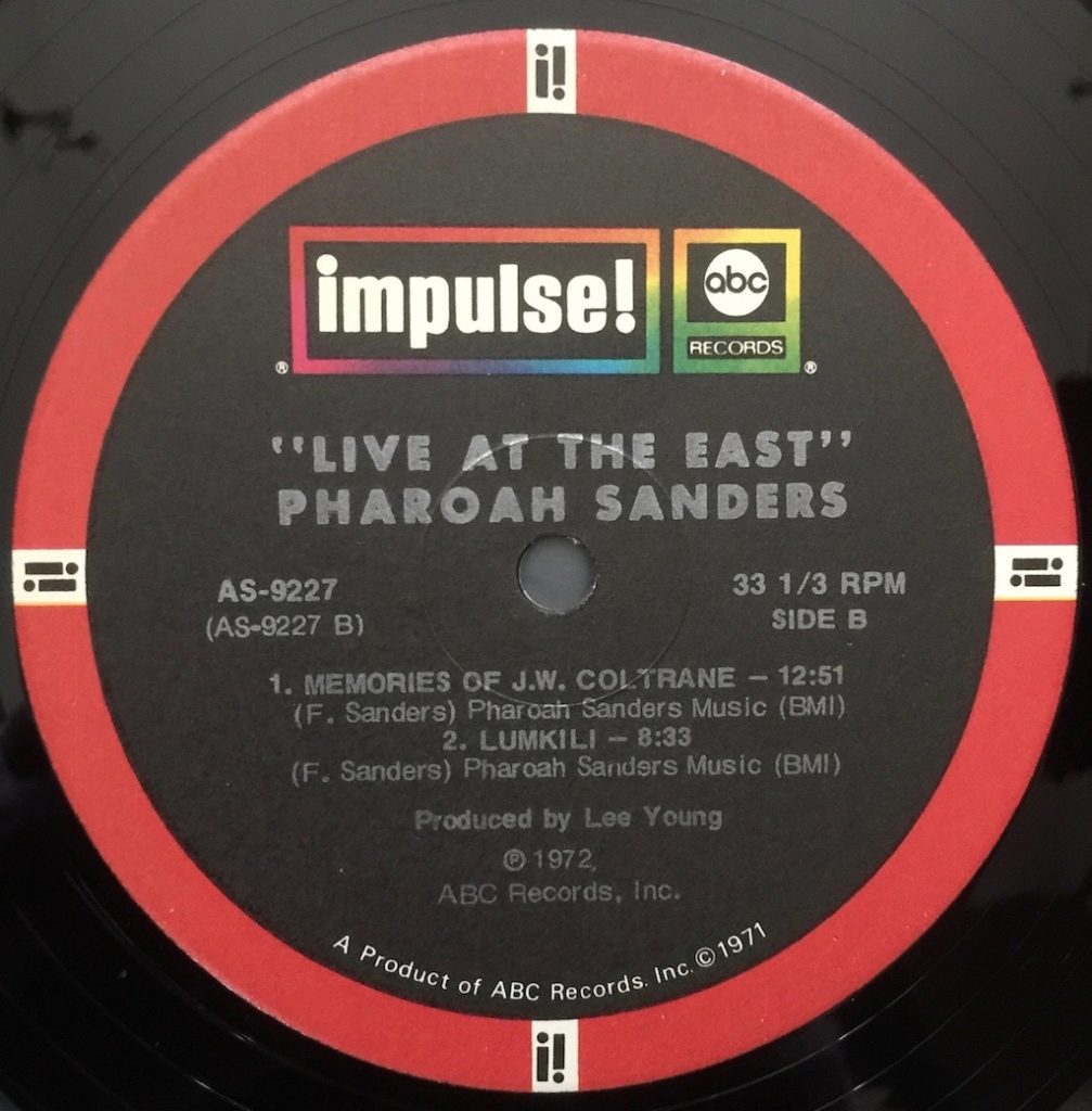 Pharoah Sanders Live at the East - The Vinyl Press